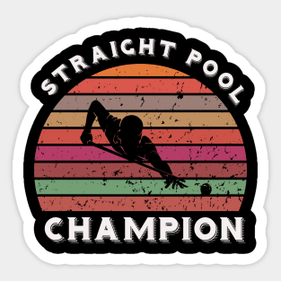 Straight pool champion - billiards sunset Sticker